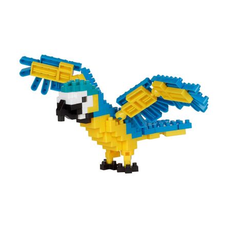 Bandai Nanoblock : Animal - Blue-And-Yellow Macaw Building Block Figure (NBC343)