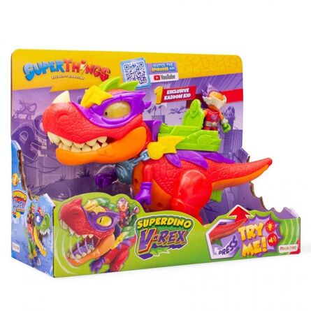 AS Superthings: Rivals of Kaboom - SuperDino V-Rex  Dinosaur with Kazoom Kid (1013-62117)
