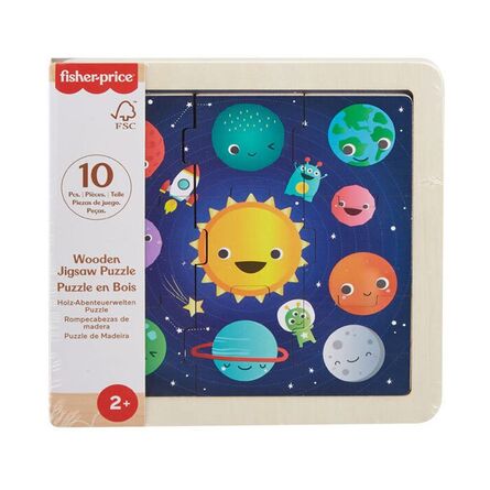 Παζλ Fisher-Price: Wooden Jigsaw Puzzle - Planet (HXV16)