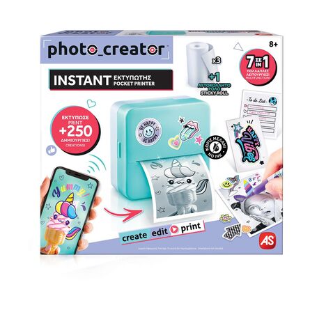 Διαδραστικό Παιχνίδι AS Photo Creator - Instant Pocket Printer (1863-70607)