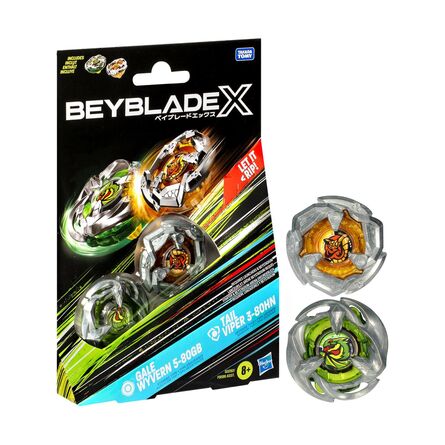 Διαδραστικό Παιχνίδι Hasbro Bey Blade X:  Dual Pack -  Gale Wyvern Tail Viper (G0282)