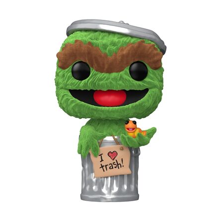 Φιγούρα Funko Pop! 123 Sesame Street - Oscar the Grouch (Flocked) (Special Edition)