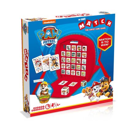 Επιτραπέζιο με Κάρτες Winning Moves Top Trumps Match: Paw Patrol Τhe Crazy Cube Game (Αγγλική Γλώσσα) (WM01346-ML1-6)