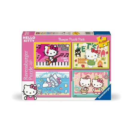 Παζλ Ravensburger Puzzle: Hello Kitty - Let's Go, Hello Kitty! (4x100 pcs) (12004159)