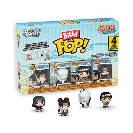 Funko Bitty Pop! 4-Pack: Naruto Shippuden - Tenten, Madara, Might Guy, Itachi Uchiha