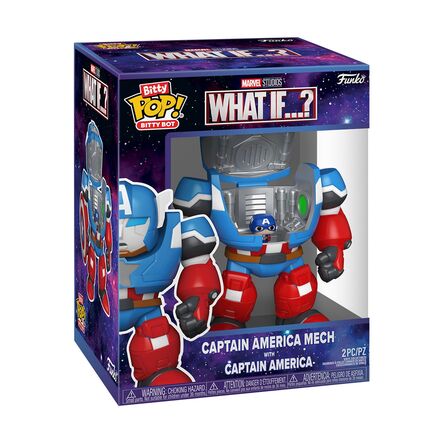 Funko Bitty Pop! Bitty Bots Marvel: What If…? - Captain America (Mech with Captain America)