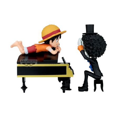 Φιγούρα Banpresto World Collectable Figure Log Stories: One Piece - Monkey D.Luffy & Brook Statue (8cm) (29640)