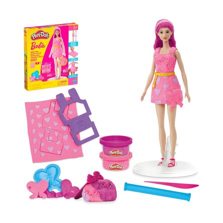 Πλαστελίνη Hasbro Play-Doh: Fashion - Barbie Designer Dolls Hearts And Hair (G1357)