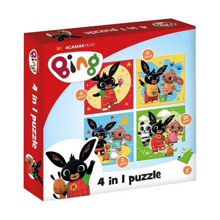 Παζλ Bambolino Toys: Bing - 4 In 1 Puzzle (BT19091)
