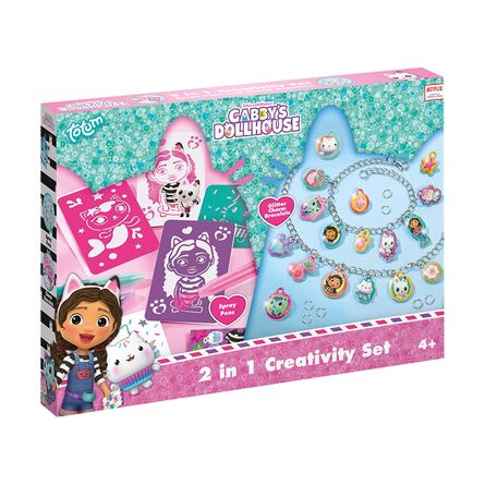 Σετ Χειροτεχνίας Totum: Gabby's Dollhouse - 2 In 1 Creativity Set Glitter Charm Bracelets & Spray Pens (TT420397)