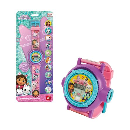 Παιδικό Ψηφιακό Ρολόι Προτζέκτορας AS Gabby's Dollhouse - Digital Projector Watch (1027-64252)