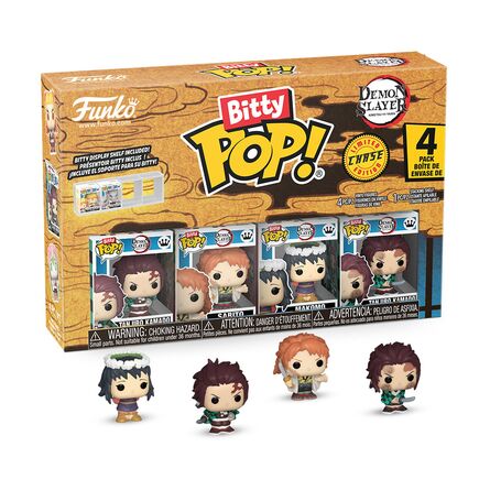 Φιγούρες Funko Bitty Pop! 4-Pack: Demon Slayer - Tanjiro Kamado - Sabito - Makomo (Chase is Possible) (Mystery)