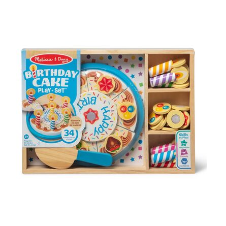 Παιχνίδι Μαγειρικής Melissa & Doug Pretend Play: Ξύλινη Τούρτα Γενεθλίων (6074876)