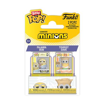 Φιγούρες Funko Bitty Pop! 2-pack: Minions - Pajama Bob &amp; Tourist Dave