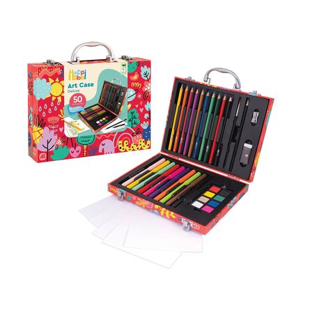 Κασετίνα Ζωγραφικής AS Happi Hobbi: Art Case Deluxe - My World (50 Accessories) (1038-82060)