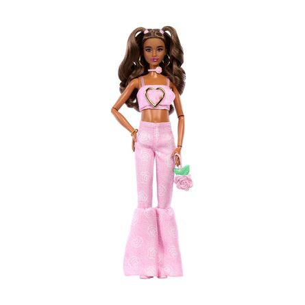 Κούκλα Mattel Barbie: Deluxe Style Pink Denim - Barbie Deluxe Style - Pink Flared Jeans (JJN72)