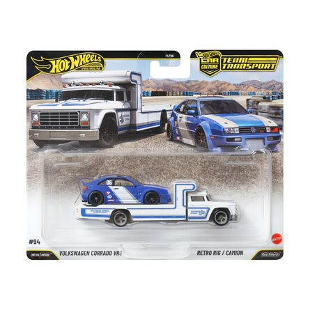 Mattel Hot Wheels Premium: Car Culture Team Transport - Volkswagen Corrado VR6 &amp; Retro Rig / Camion Vehicles (JHX95)