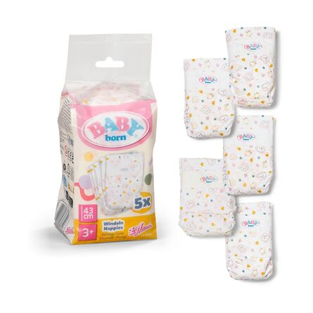 Αξεσουάρ Κούκλας Zapf Creation: Baby Born Printed Diapers 5pcs (838358)