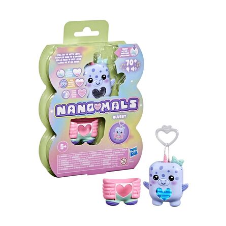 Μπρελόκ Μινιατούρα Hasbro Nano-Mals: Blubby - Blue Narwhal (G2214)