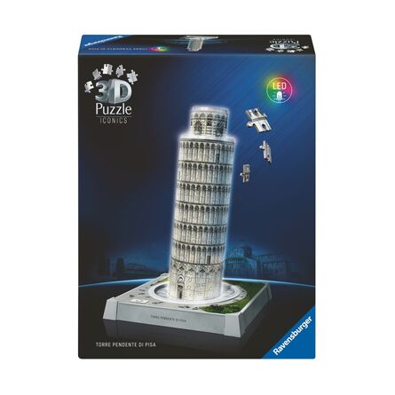 Παζλ Ravensburger 3D Puzzle: 3D Iconics - Torre Pendente Di Pisa Night Edition 216 Κομμάτια (12008028)