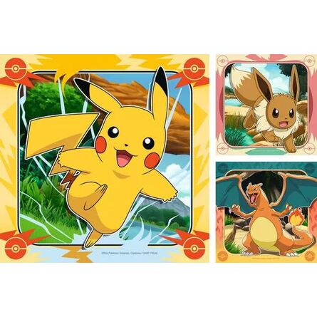 Ravensburger Puzzle: Pokemon - Pikachu, Charizard and Eevee! (3x49 pcs) (12004062)