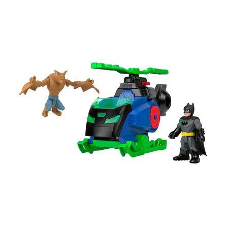 Ελικόπτερο Fisher-Price Imaginext: DC Super Friends - Batcopter Vs Man-Bat Figures &Vehicle