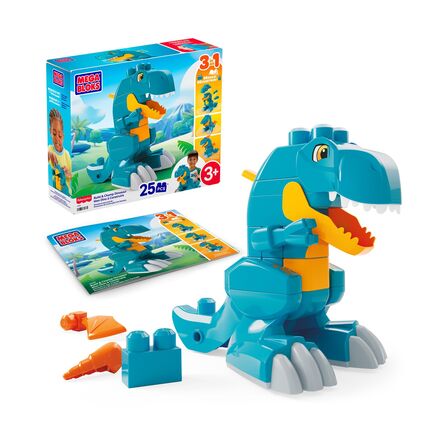 Σετ Κατασκευών  Mattel Mega Bloks: Build & Chomp Dinosaur 3-in-1