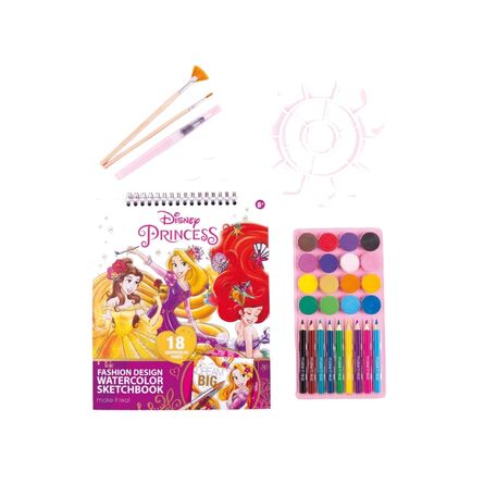 Disney Princess Fashion Design Deluxe Set Watercolor