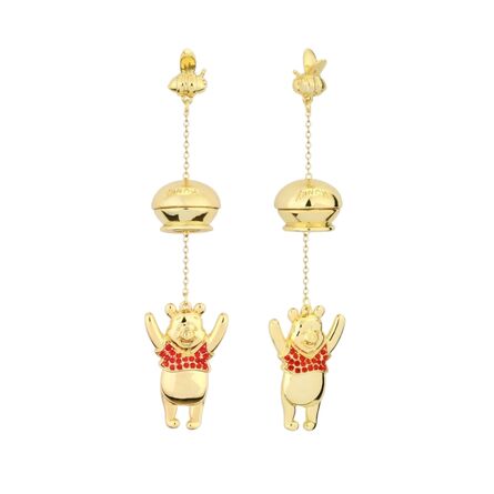 Disney Couture Winnie The Pooh Gold Plated Honey Pot Earrings