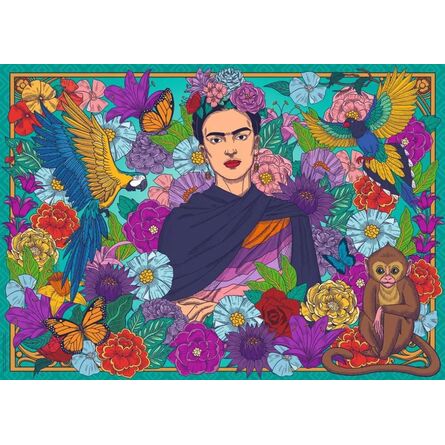 Ravensburger Puzzle: Frida Khalo's Pradise - Parrot, Monkey and Blooms (1000pcs) (12001475)