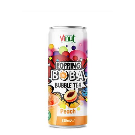 Bubble Tea Popping Boba Peach Flavor