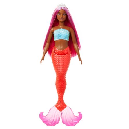 Κούκλα Mattel Barbie® Dreamtopia: Mermaid Orange - Black Skin Doll (HRR04)