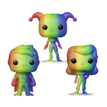 Φιγούρες Funko Pop! Pride DC Heroes: Poison Ivy Harley Quinn, Robin (Special Edition) 3-Pack