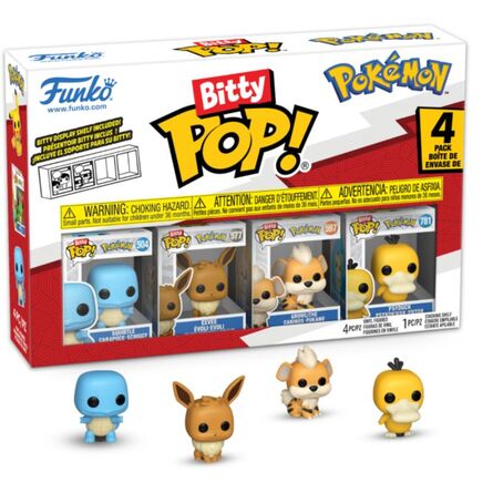 Φιγούρες Funko Bitty Pop! 4-Pack Pokemon Squirtle, Eevee, Growlith, Psyduck