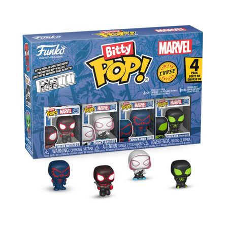 Φιγούρες Funko Bitty Pop! 4-Pack Marvel Spider-Man Miles Morales, Ghost-Spider, Spider-Man 2099