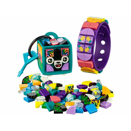 LEGO® DOTS: Βραχιόλι Τίγρης με Νέον Χρώματα & Ετικέτα Τσάντας (41945)