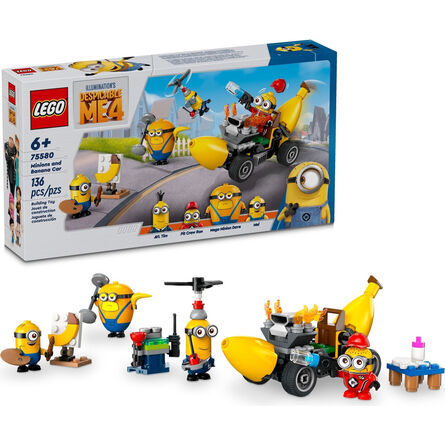 LEGO® Despicable Me 4: Μίνιονς και Αυτοκίνητο-Μπανάνα (75580)
