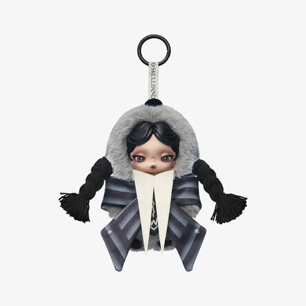 POP MART SKULLPANDA × Wednesday Plush (Nevermore Academy Uniform Version)