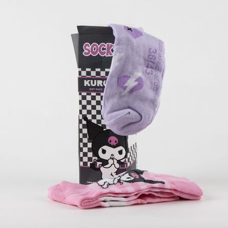 Κάλτσες 3 Ζευγάρια Hello Kitty Kuromi 3 Pieces Socks