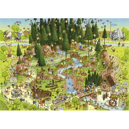 Puzzle 29638 St Funky Zoo Black Forest Habitat 1000 Pieces