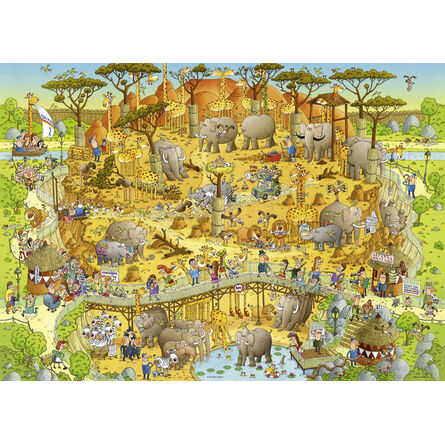 Puzzle 29639 St Funky Zoo African Habitat 1000 Pieces