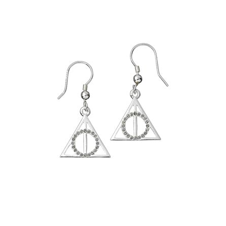 Harry Potter Deathly Hallows Earrings With Crystals