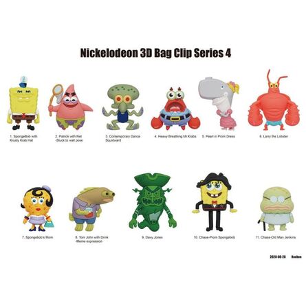 Μπρελόκ Spongebob 3D Foam Bag Clip 1τμχ Τυχαία Επιλογή