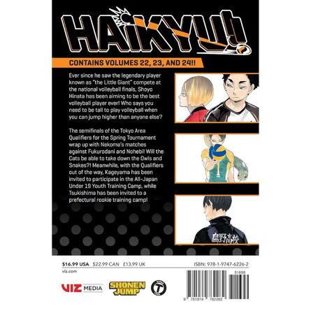 Haikyu!! (3-in-1 Edition), Vol. 8 : Includes vols. 22, 23 & 24 Volume 8