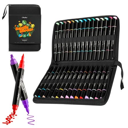 Ohuhu Acrylic Painting Markers 2mm Dual Tip Set of 30 pcs