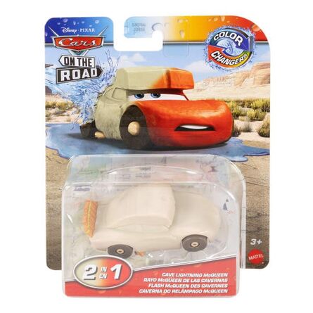 Mattel Disney Cars On the Road: Color Changers - Cave Lightning McQueen Vehicle (JHG32)