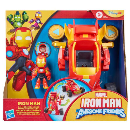 Μινι Φιγούρα Hasbro Marvel Iron Man And His Awesome Friends: Iron Man 2 in 1 Mech Suit & Vehicle - Figure & Vehicle (G1474)