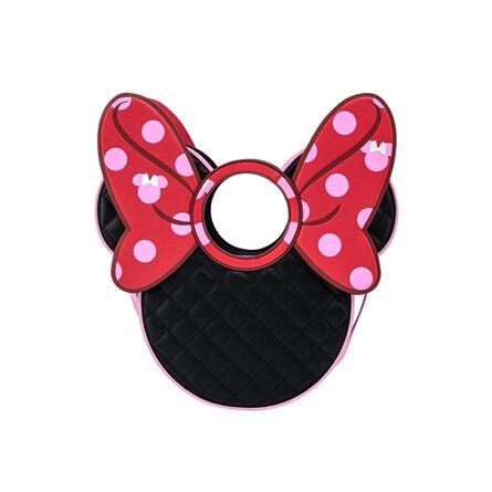 Loungefly Disney  Minnie Mouse Quilted Bow Head Cross Body Bag