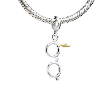 Φυλαχτό Harry Potter Sterling Silver Lightning Bolt & Glasses Slider