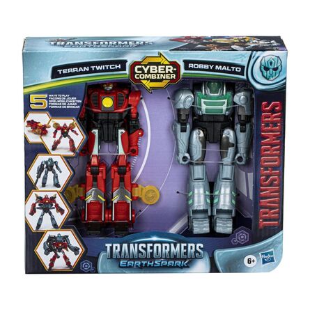 Hasbro Transformers Earthspark: Cyber-Combiner - Terran Twitch  Robby Malto Action Figures (F8438)